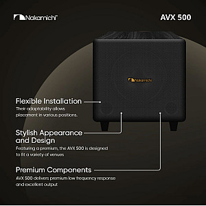 Nakamichi AVX500 12 Inch Subwoofer Home Karaoke